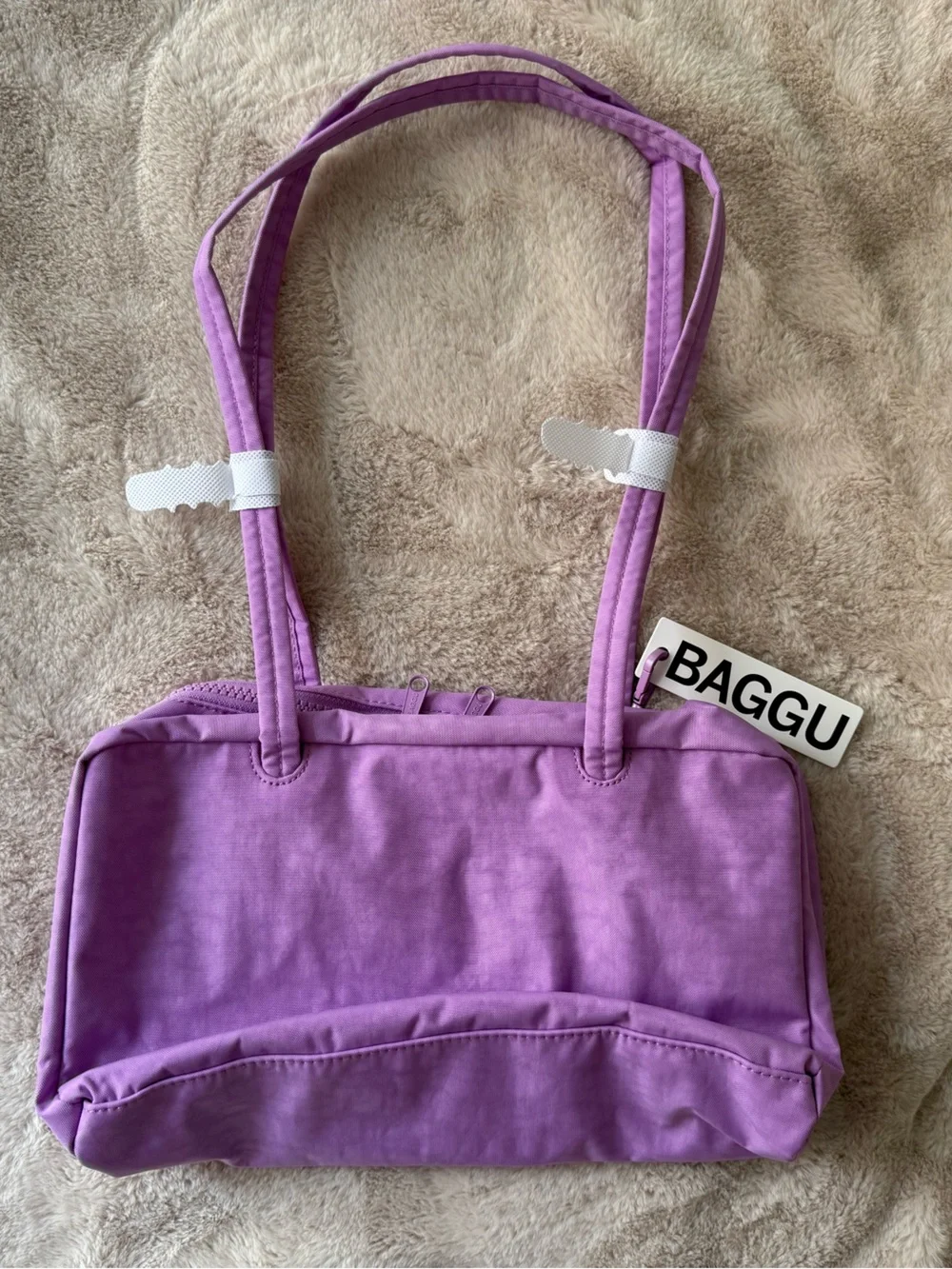 NWT BAGGU Nylon Bowler Bag Rose - Picture 3 of 13